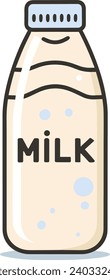Botella de diseño de iconos de vectores de leche