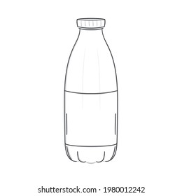 bottle of milk vector illustration