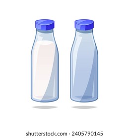 Bottle of milk vector isolated on white background