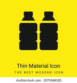 Bottle minimal bright yellow material icon