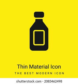 Icono de material amarillo brillante mínimo en la botella