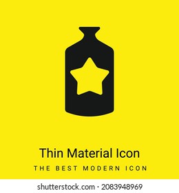 Bottle minimal bright yellow material icon