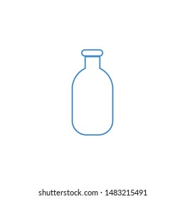 Bottle minimal line icon vector