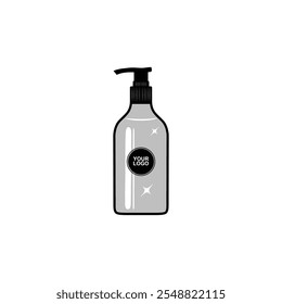bottle mockup of hand wash soap pump bottle vector illustration