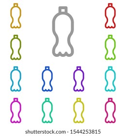 Bottle multi color icon. Simple thin line, outline vector of glass drink icons for ui and ux, website or mobile application