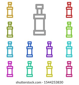 Bottle multi color icon. Simple thin line, outline vector of glass drink icons for ui and ux, website or mobile application