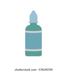 Bottle of a multi-purpose solution. Flat icon. Vector illustration.