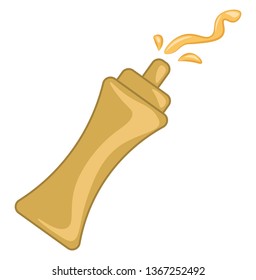 Eine Flasche Senfsauce, Vektorgrafik oder Farbgrafik