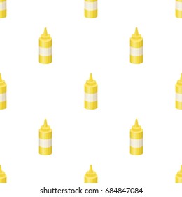 Bottle with mustard.Burgers and ingredients single icon in cartoon style vector symbol stock illustration.
