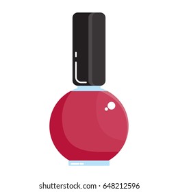 Bottle nail polish. Flat vector cartoon illustration. Objects isolated on a white background.