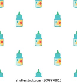 Frasco de gotas nasales patrón textura de fondo transparente repetición papel tapiz vector geométrico