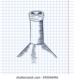 bottle neck doodle vector sketch