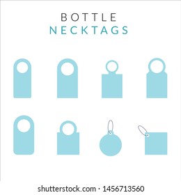 bottle neck tags designs in different shapes.