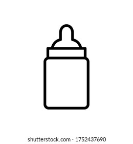 Flasche, Nippelsymbol. Einfache Linie, Umrisslinien, Vektorelemente von Kindergartensymbolen für ui und ux, Website oder mobile Anwendungen