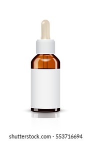 A bottle of nose drops isolated on a white background