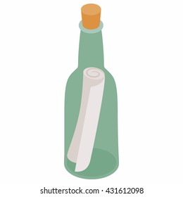Bottle with note icon