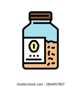 bottle oat cereal color icon vector. bottle oat cereal sign. isolated symbol illustration