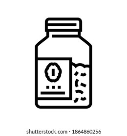 bottle oat cereal line icon vector. bottle oat cereal sign. isolated contour symbol black illustration