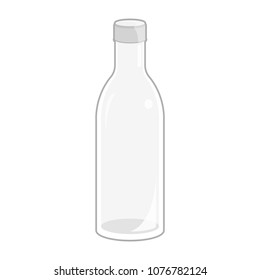 bottle object on white background, vector illustration