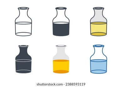 Bottle Oil icon collection with different styles. Olive oil icon symbol vector illustration isolated on white background