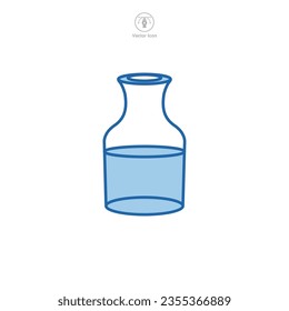 Botella de símbolo del aceite ilustración vectorial aislada en fondo blanco