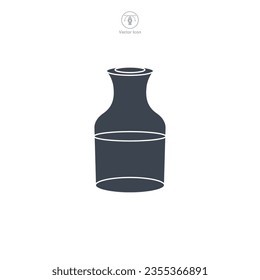 Bottle of Oil icon symbol vector illustration isolated on white background