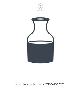 Bottle of Oil icon symbol vector illustration isolated on white background