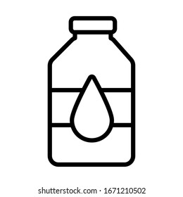 bottle with oil , line style icon vector illustration design