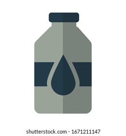 bottle with oil on white background vector illustration design