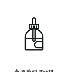 Bottle with oil vector icon