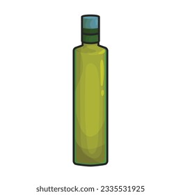 Icono del vector de aceite de botella.Icono del vector de color aislado en el aceite del frasco de fondo blanco.