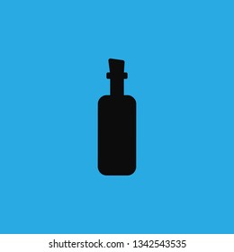 bottle of old wine icon vector