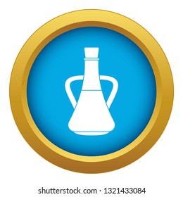 Bottle with olive oil icon blue vector isolated on white background for any design
