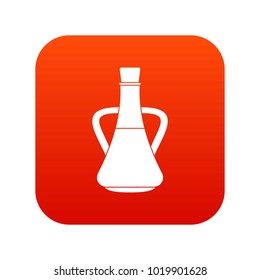 Bottle with olive oil icon digital red for any design isolated on white vector illustration