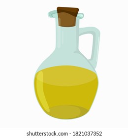 bottle of olive oil on a white background