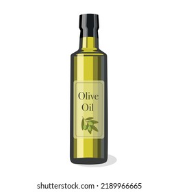 Bottle of olive oil. Vector illustration