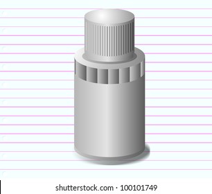 bottle with on paper