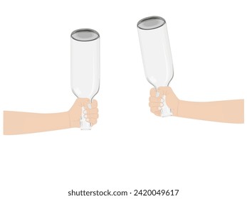 Bottle on a white background.