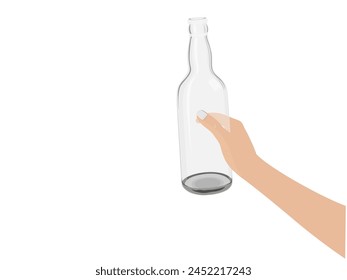 Bottle on a white background.