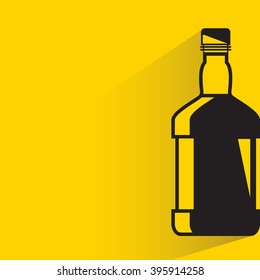 bottle on yellow background