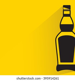 bottle on yellow background