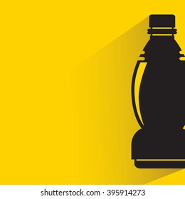 bottle on yellow background