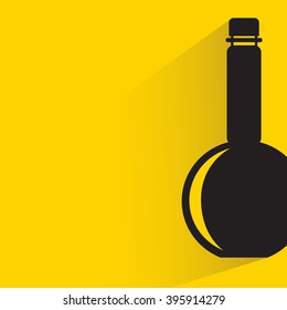 bottle on yellow background