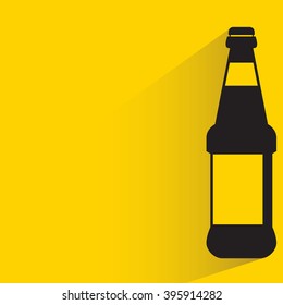 bottle on yellow background