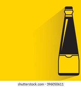bottle on yellow background
