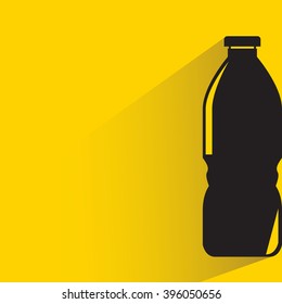 bottle on yellow background