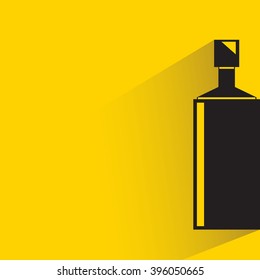 bottle on yellow background