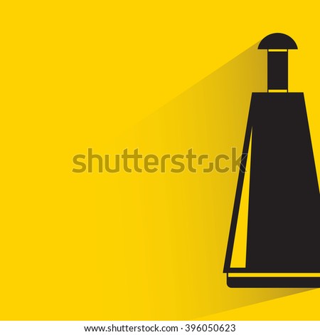 bottle on yellow background
