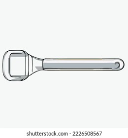 Bottle opener. Bottle cap opener. Illustration Vector Cartoon Drawing
