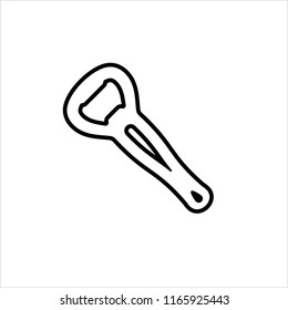 Bottle Opener, Bottle Cap Opener Vector Art Illustration